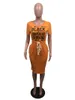 プラスサイズ2x夏の女性ワンピースドレスソリッドカラードレス半袖レタードレストレンディ包帯グレースカート3118
