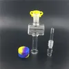 Riciclatore di vetro Dab Cannuccia con clip per chiodo al quarzo da 14mm 18mm Keck Clip Contenitore in silicone da 10ML Punte in vetro Dab Rig Kit di cannuccia