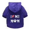 Chien Vêtements Chiot Chat Automne Hiver À Capuche Pull Animaux Teddy Manteau Pull Sweat Chaud Amour Ma Maman Imprimé Veste WLY BH2519