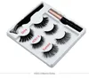 Anlänt Försäljning Magnetisk Falsk Eyelash Eyeliner Set 3 Pare Of Eye Lashes Liner Tweezer Gratis Ship 10