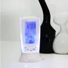 LED réveil numérique LCD calendrier thermomètre avec rétro-éclairage bleu horloge de bureau horloge numérique multifonction avec l'heure