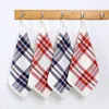 pure cotton terry square scarf doublesided usable soft absorbent plaid small square towel 3434cm wholesale