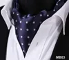 روابط الرقبة Polka Dot Check 100 ٪ Silk Ascot Cravat Casual Jacquard Occves Party Party ASCOT1285W