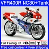 Kit per HONDA RVF400R V4 VFR400R bianco lucido 1989 1990 1991 1992 1993 269HM.28 VFR400 RVF VFR 400 R NC30 VFR 400R 89 90 91 92 93 Carena