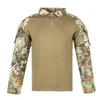 Multicam uniforme de manga longa t camisa masculina camuflagem exército combate paintball roupas Tactical8982985