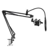 NB-35 Microphone Scissor Arm Stand and Table Mounting Clamp&NW Filter Windscreen Shield & Metal Mount Kit