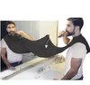 Black Beard Man Förkläde Ny Shaving Förkläde Skägg Fast Convenien Care Clean Men Vattentät Rengöring Skydda Badrumsmaterial