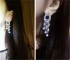 Choucong Luxury Water Drop Earring 5a Zircon 925 Sterling Silver Engagement Wedding Dangle Örhängen för Kvinnor Party Smycken