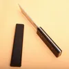 Specialerbjudande Katana Knife D2 Steel Tanto Satin Blade Ebony Handle Fixat Blade With Wood Sheath Collection Knives