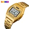 SKMEI бренд роскошные мужские спортивные часы мода электронные цифровые наручные часы случайные бизнес водонепроницаемые часы мужчины золотые часы