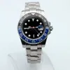 Batman GMT Ceramic Bezel Mężczyźni Watch Mechanical Stagle Steel Automatic Ruch Projektant Sports Winding Watches Na rękę