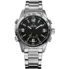 WEIDE Men's Digital Display Quartz Movement Auto Date Business Black Dial Wristwatch Waterproof Clock Military Relogio Mascul339q