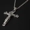 Colar Pingente Crucifixo Jesus Cristo Cruz dos homens europeus e americanos de moda jóias
