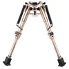 New Gold 6"-9" Harris Style Tactical Bipod 5 Levels Adjustable Spring Loaded Legs for hunting