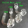 4mm tjock kvarts banger Rökning Pipes Tillbehör Club Domeless Bucket Nail 90/45 grad 10mm 14mm 18mm för hookahs glas vatten bongs oljeplattor