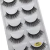 5 pairs 3d mink lashes hand made natural long faux mink eyelashes fluffy volume false eyelashes makeup eyelash extension