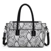 HBP Torebki Moda Damska Torba Na Ramię Snakeskin Wzór Sporty Outdoor Travel Light Duża Pojemność (Silver)