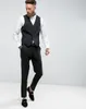 Black Men Suit Groom Vests Casual Sleeveless Wedding Groomsmen V Neck Business Men Suit Vest Foviva Style