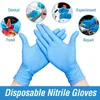 Stock High Quality100Pcs Disposable Nitrile Gloves Waterproof Allergy Free Latex Universal Kitchen/Dish Washing/Garden Gloves FS9518