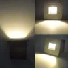 3W Waterdichte hoek / deck / verzonken LED-staplichten LED-trappen Stap Nachtlampje Indoor / Outdoor Wandverlichting Landschap Lamp 1pc