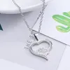 Collana a forma di cuore Collana con impronta di zampa di animale domestico a forma di cuore con cuore di amore carino per gioielli da donna Collana con pendente a forma di artiglio di cane