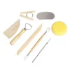 8 stks / set Herbruikbare DIY Pottery Tool Kit Home Handwerk Klei Sculptuur Keramiek Molding Tekening Gereedschap SN2560