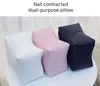 Nail Art Equipment Hand Rest Cojín Almohada Pink Soft PU Leather Foot Holder Manicura de doble uso