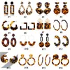 Nouveau imprimé léopard acrylique acide acétique feuille boucles d'oreilles pour les femmes géométrique cercle carré longue goutte déclaration boucles d'oreilles Boho bijoux