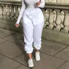 Juntos das mulheres largas perna de moletom mulheres calças plus size alta cintura calça streetwear calha casual femme cair