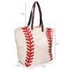 Bolsa de compras de lona de béisbol con estampado de seda, almacén CN, bolsas de viaje de celosía de gran capacidad, accesorios para equipo, Tote DOMIL281