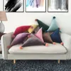 Velvet Cushion Ins Solid Triangle Rectangle Pillow Flush Pompon Ball Cushion Sofa Car Chair Home Decorative Throw Pillows GGA2437