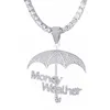 US7 Bling Iced Out Umbrella&Money Wealher Pendant&Neckalces Micro Paved CZ Neckalce For Man Hip Hop Jewelry