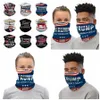 Trump Face Mask Lavabile Elezione americana Stampa Maschere antipolvere Collo da ciclismo all'aperto Sciarpa da ciclismo magica Designer Maschera per feste RRA3223