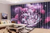 3d Baskı Perde Oturma Odası Için Fiyat Fantastik çiçekler HD Dijital Baskı 3d Güzel Karartma Perdeleri