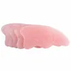 Jade Guasha Board Pink Natural Massage Stone Raschietto Gua Sha cinese per strumenti per la terapia della pressione di agopuntura del corpo della schiena del collo del viso