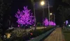 1.8m Glänsande Led Cherry Blossom Julgran Belysning Vattentät Trädgård Landskap Dekorationslampa För Bröllopsfest Julförsörjning