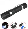 led Flashlights Torch T6 Super Bright LED Zoom Torches with pen Clip outdoor Camping lamp light built in 18650 battery USB charging zoomable flashlight lights