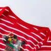 2 Colors INS Baby Christmas Cotton Romper Red Stripe Santa Claus Xmas Socks Printed Long Sleeve Clothes Xmas Toddler Clothing7257521