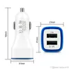 Universal Led Light Dual USB Car Charger 5V 2.1A 2 포트 자동차 전화 충전기 iPhone 11 Pro Samsung S10 태블릿 스마트 장치 용 어댑터