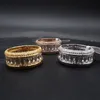 Size 7-12 Iced Out Hip Hop Baguette Ring Zircon Gold Sliver Micro Paved Rings for Man Women Gift