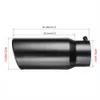 Car Universal BoltOn stainless steel Diesel Exhaust Muffler Tip Black or Siliver Color Rolled End Angle Cut Tail Pipe Trim7483499