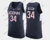 UConn Huskies＃34 Allen 22 Gay 15 Walker 12 Drummond Maya Moore White Rudy Kemba Andre 23 Gray Blue Connecticut Jerseys6726708