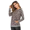 Leopard Patchwork Hoodie Kvinnor Långärmad Höst Pullover Casual Toppar Sweatshirt Streetwear Shirt Girls Hoodie 8 färger LJJO7131