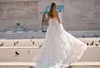 2020 Berta Suknie Ślubne Sexy Sweetheart Neck Koronki Suknie Ślubne 3D Aplikacja Backless Plaża Suknia Ślubna Plus Size Vestidos de Noiva