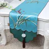 2019 Jacquard Orchid grass Damask Table Runner New Chinese Silk brocade Tea Table Cloth Rectángulo Decoración del hogar Christmas Dining Table Pad