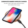 Almofada de carregador sem fio de madeira do carregador de madeira 10w Qi almofadas de carregamento rápidas para iphone 11 Pro Xs Max Samsung Note 10 mais com pacote de varejo