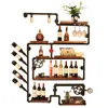 Artistic Wine Rack Set väggmonterade hyllor för glasvaror Creative Bottle Organizer för förvaring Display House Decoration2360
