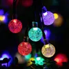 Solar String Lights Globe 20 Feet 30 Crystal Balls Waterproof LED Fairy Lights 8 Modes Outdoor Starry Lights Solar Powered for Dec2354456