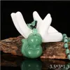 Misturar Chinês Handmade Natural Jade Cura Cristal Esculpido Buda Reiki Elefante Amuleto Sorte Pingente de Colar de Jóias Finas Charme