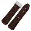 Accessoires de montre 25mm 19mm hommes remplacent le bracelet de montre boucle déployante en acier inoxydable marron blanc bleu plongée en caoutchouc de silicone Strap284t